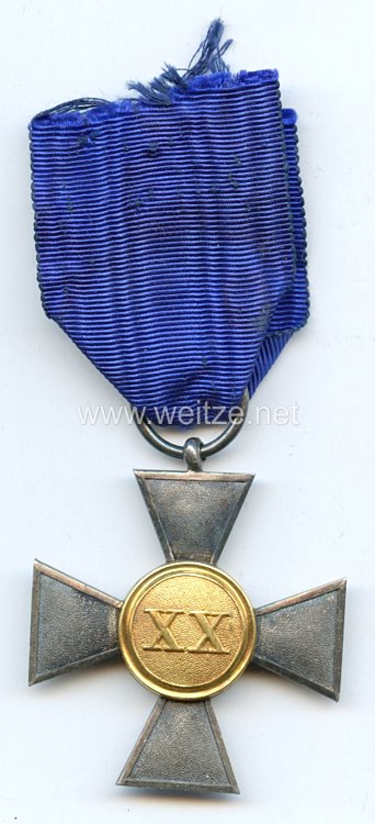 Preussen Landwehr-Dienstauszeichnung Kreuz 1. Klasse für XX Jahre Bild 2