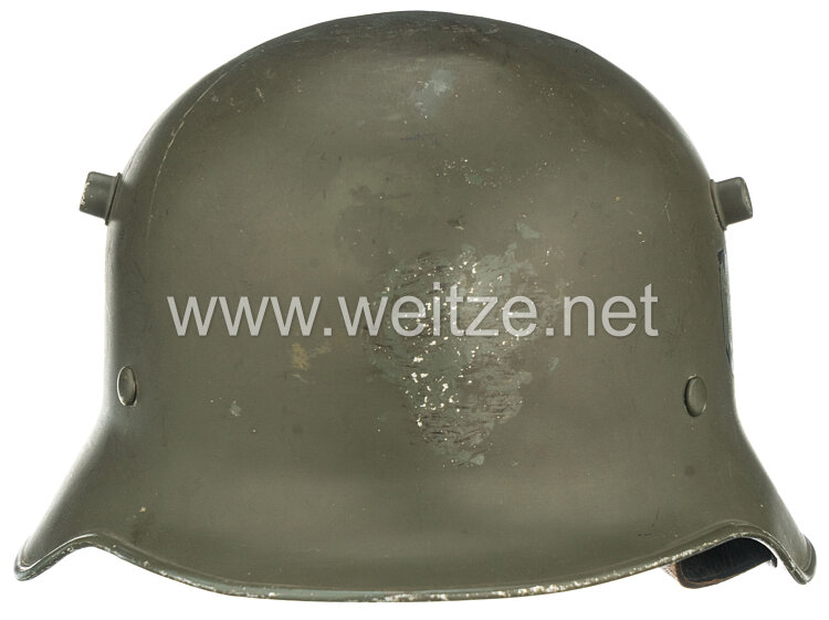 Wehrmacht Parade-Aluminiumhelm mit beiden Emblemen Bild 2
